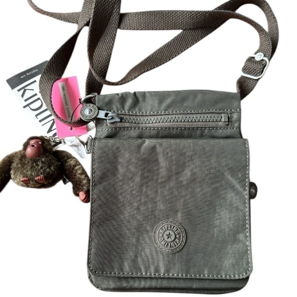 KIPLING purse NEW Eldorado Nylon Crossbody Mini Waterproof Bag Monkey Keychain